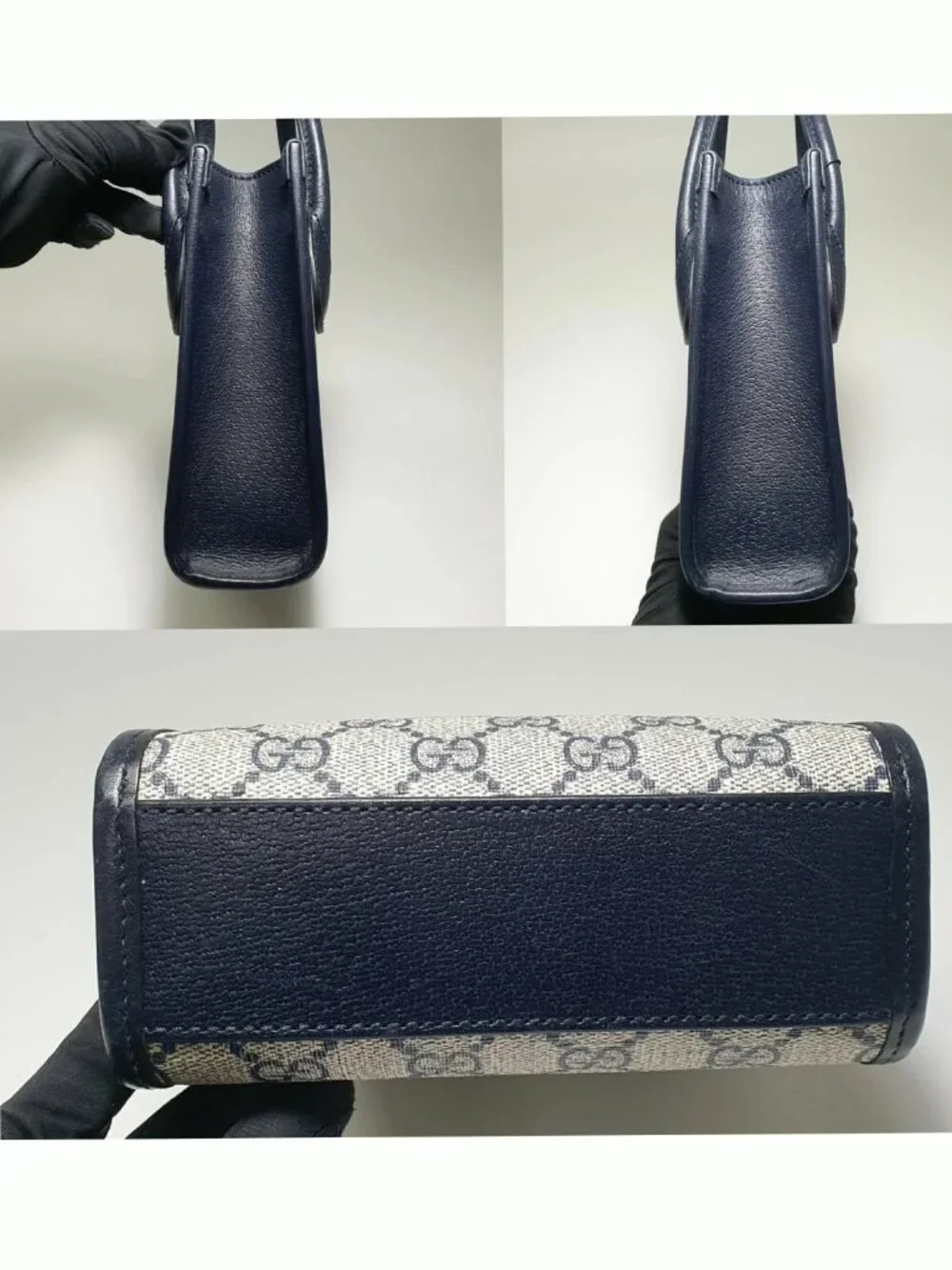 Authentic Gucci GG Supreme Mini Tote Bag Monogram Crossbody - Picture 4 of 11